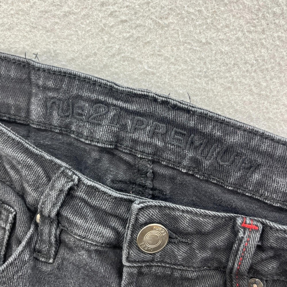 Rue21 Skinny Arc Supreme Flex Jeans Mens 30x30.5* Black Distressed Denim Pants - Picture 11 of 13